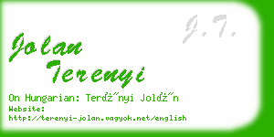 jolan terenyi business card